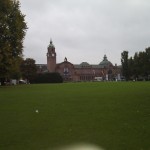 Blick von der Reisinger-Anlage zum Hauptbahnhof