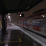 Gleis 2 am Bahnhof in Friedberg