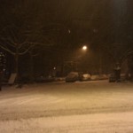 Verschneiter Blick in die Von-Bergmann-Str. in Wiesbaden-Bierstadt