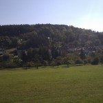 Blick vom Feldweg aus auf Merchingen