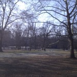 Blick über das Bowling Green