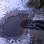 aufgebrochener Abfluss