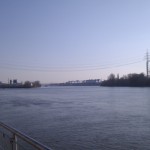 Blick zum Hafen in Mainz