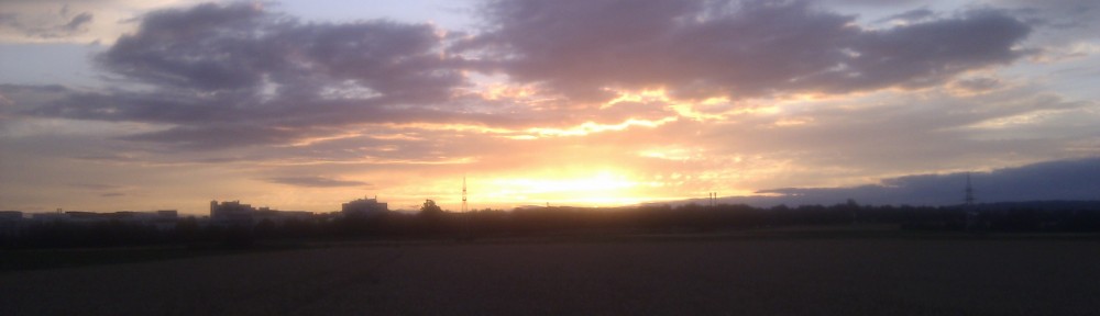 Sonnenuntergang über Wiesbaden